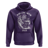 Funny Cowboy Raccoon Rollin Into 2026 Hoodie New Year Dumpster Fire 2026 Rodeo - Wonder Print Shop
