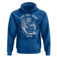 Funny Cowboy Raccoon Rollin Into 2026 Hoodie New Year Dumpster Fire 2026 Rodeo - Wonder Print Shop