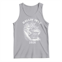Funny Cowboy Raccoon Rollin Into 2026 Tank Top New Year Dumpster Fire 2026 Rodeo - Wonder Print Shop