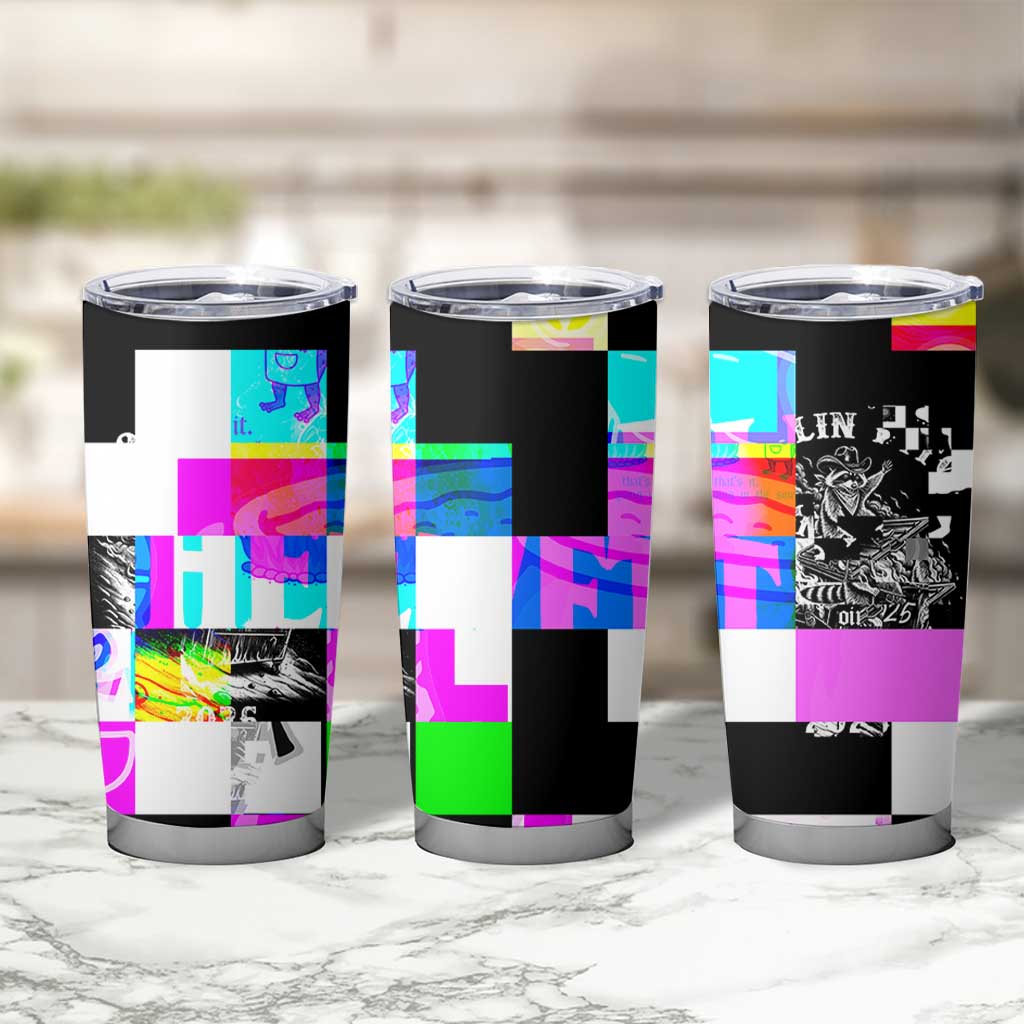 Funny Cowboy Raccoon Rollin Into 2026 Tumbler Cup New Year Dumpster Fire 2026 Rodeo - Wonder Print Shop