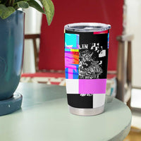 Funny Cowboy Raccoon Rollin Into 2026 Tumbler Cup New Year Dumpster Fire 2026 Rodeo - Wonder Print Shop