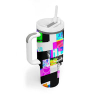 Funny Cowboy Raccoon Rollin Into 2026 Tumbler With Handle New Year Dumpster Fire 2026 Rodeo - Wonder Print Shop