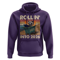 Funny Raccoon Rollin Into 2026 Hoodie New Year Dumpster Fire - Wonder Print Shop