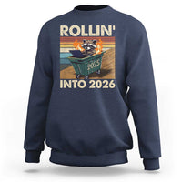 Funny Raccoon Rollin Into 2026 Sweatshirt New Year Dumpster Fire - Wonder Print Shop