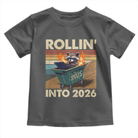 Funny Raccoon Rollin Into 2026 Toddler T Shirt New Year Dumpster Fire - Wonder Print Shop