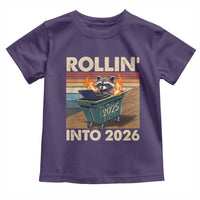 Funny Raccoon Rollin Into 2026 Toddler T Shirt New Year Dumpster Fire - Wonder Print Shop