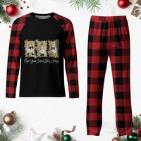 Funny New Year Same Silly Goose Plaid Pajama Set New Year Eve Goose Squad Faux Glitter - Wonder Print Shop