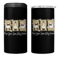 Funny New Year Same Silly Goose 4 in 1 Can Cooler Tumbler New Year Eve Goose Squad Faux Glitter - Wonder Print Shop