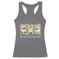 Funny New Year Same Silly Goose Racerback Tank Top New Year Eve Goose Squad Faux Glitter - Wonder Print Shop