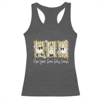 Funny New Year Same Silly Goose Racerback Tank Top New Year Eve Goose Squad Faux Glitter - Wonder Print Shop