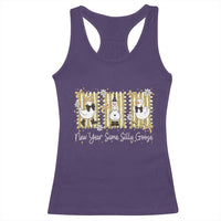 Funny New Year Same Silly Goose Racerback Tank Top New Year Eve Goose Squad Faux Glitter - Wonder Print Shop