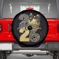 Happy New Year 2026 Spare Tire Cover Hello 2026 Disco Ball Coquette Bow Faux Glitter - Wonder Print Shop