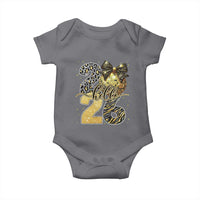 Happy New Year 2026 Baby Onesie Hello 2026 Disco Ball Coquette Bow Faux Glitter - Wonder Print Shop