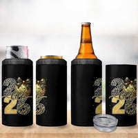 Happy New Year 2026 4 in 1 Can Cooler Tumbler Hello 2026 Disco Ball Coquette Bow Faux Glitter - Wonder Print Shop