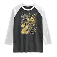 Happy New Year 2026 Raglan Shirt Hello 2026 Disco Ball Coquette Bow Faux Glitter - Wonder Print Shop