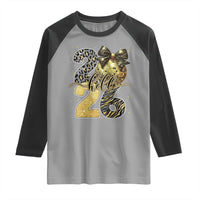 Happy New Year 2026 Raglan Shirt Hello 2026 Disco Ball Coquette Bow Faux Glitter - Wonder Print Shop