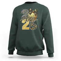 Happy New Year 2026 Sweatshirt Hello 2026 Disco Ball Coquette Bow Faux Glitter - Wonder Print Shop