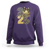 Happy New Year 2026 Sweatshirt Hello 2026 Disco Ball Coquette Bow Faux Glitter - Wonder Print Shop