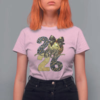 Happy New Year 2026 T Shirt For Women Hello 2026 Disco Ball Coquette Bow Faux Glitter - Wonder Print Shop