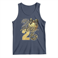 Happy New Year 2026 Tank Top Hello 2026 Disco Ball Coquette Bow Faux Glitter - Wonder Print Shop