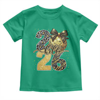 Happy New Year 2026 Toddler T Shirt Hello 2026 Disco Ball Coquette Bow Faux Glitter - Wonder Print Shop