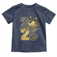 Happy New Year 2026 Toddler T Shirt Hello 2026 Disco Ball Coquette Bow Faux Glitter - Wonder Print Shop