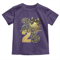 Happy New Year 2026 Toddler T Shirt Hello 2026 Disco Ball Coquette Bow Faux Glitter - Wonder Print Shop
