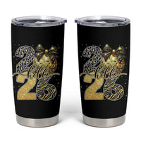Happy New Year 2026 Tumbler Cup Hello 2026 Disco Ball Coquette Bow Faux Glitter - Wonder Print Shop