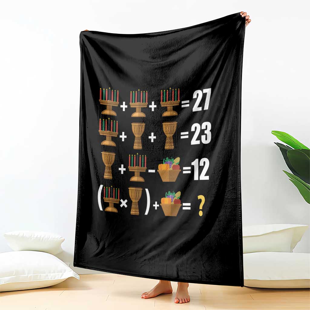Funny 67 Kwanzaa Math Throw Blanket Six Seven Meme Kinara Candles African American Christmas - Wonder Print Shop