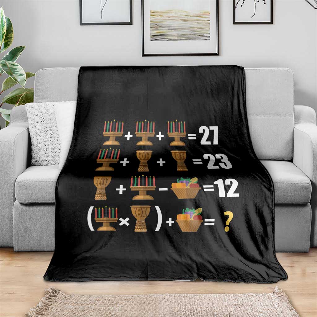 Funny 67 Kwanzaa Math Throw Blanket Six Seven Meme Kinara Candles African American Christmas - Wonder Print Shop