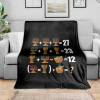 Funny 67 Kwanzaa Math Throw Blanket Six Seven Meme Kinara Candles African American Christmas - Wonder Print Shop