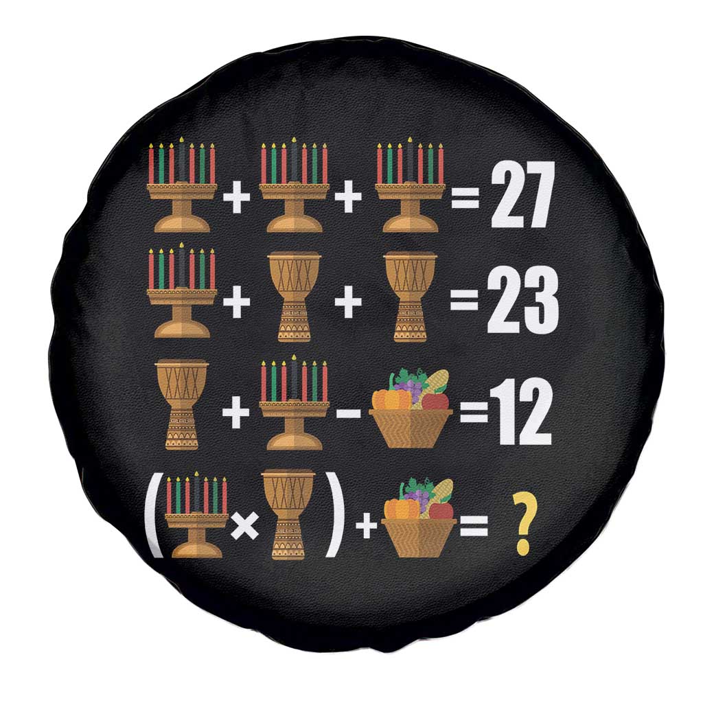 Funny 67 Kwanzaa Math Spare Tire Cover Six Seven Meme Kinara Candles African American Christmas - Wonder Print Shop