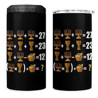 Funny 67 Kwanzaa Math 4 in 1 Can Cooler Tumbler Six Seven Meme Kinara Candles African American Christmas - Wonder Print Shop