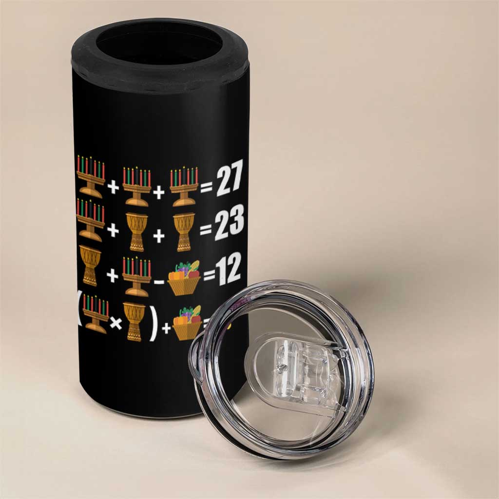 Funny 67 Kwanzaa Math 4 in 1 Can Cooler Tumbler Six Seven Meme Kinara Candles African American Christmas - Wonder Print Shop