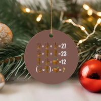 Funny 67 Kwanzaa Math Ceramic Ornament Six Seven Meme Kinara Candles African American Christmas - Wonder Print Shop