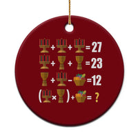 Funny 67 Kwanzaa Math Ceramic Ornament Six Seven Meme Kinara Candles African American Christmas - Wonder Print Shop