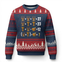Funny 67 Kwanzaa Math Ugly Christmas Sweater Six Seven Meme Kinara Candles African American Xmas - Wonder Print Shop
