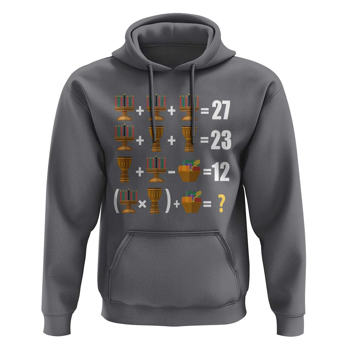 Funny 67 Kwanzaa Math Hoodie Six Seven Meme Kinara Candles African American Christmas - Wonder Print Shop