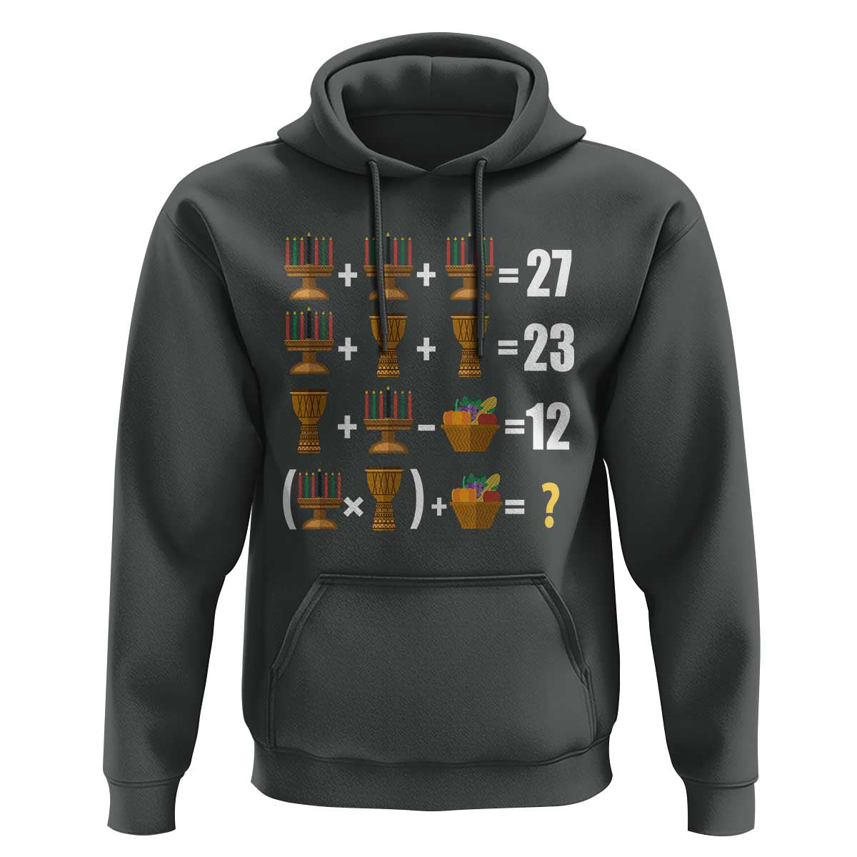 Funny 67 Kwanzaa Math Hoodie Six Seven Meme Kinara Candles African American Christmas - Wonder Print Shop