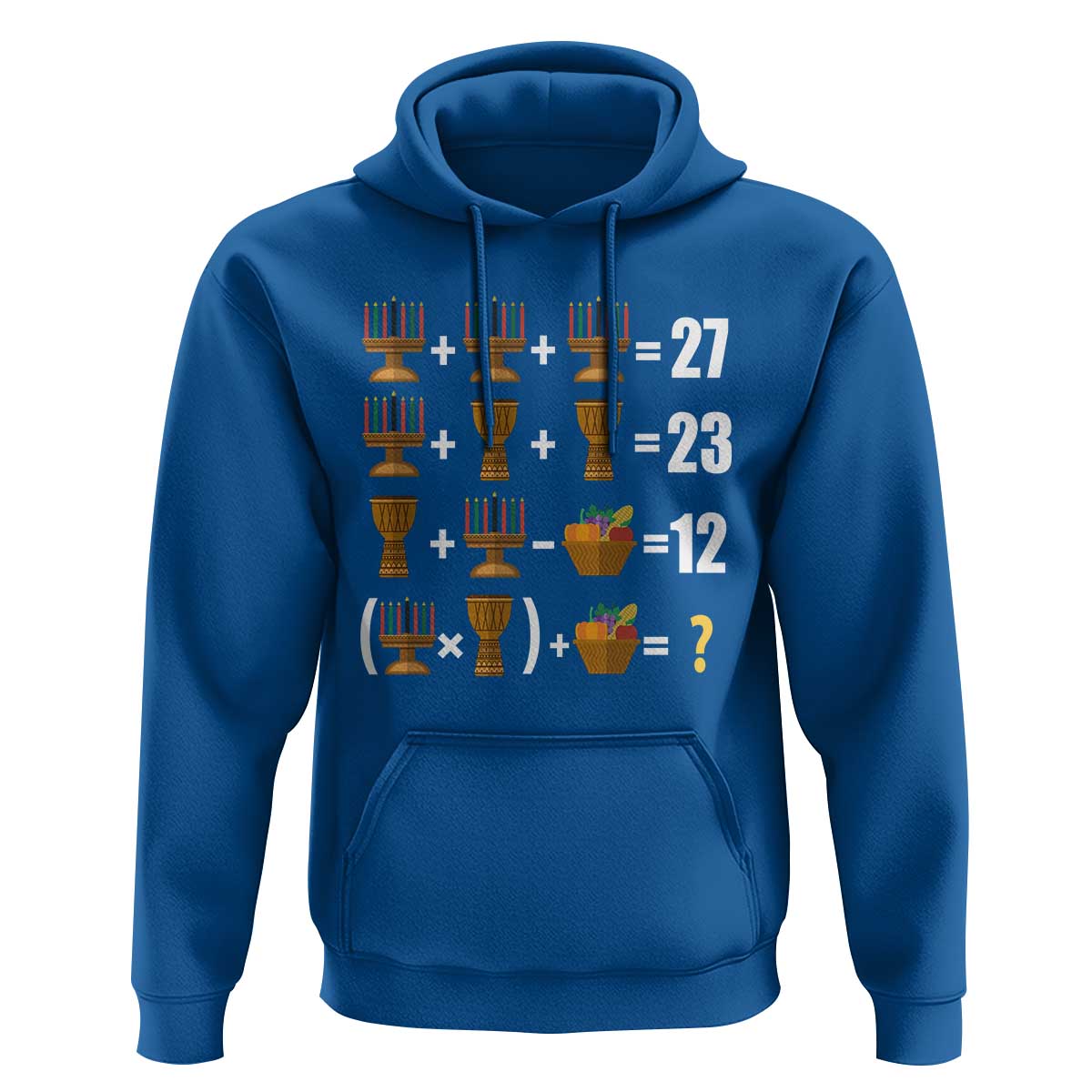 Funny 67 Kwanzaa Math Hoodie Six Seven Meme Kinara Candles African American Christmas - Wonder Print Shop