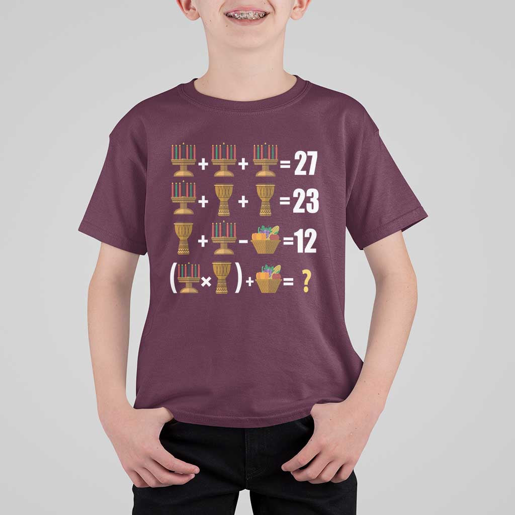 Funny 67 Kwanzaa Math T Shirt For Kid Six Seven Meme Kinara Candles African American Christmas - Wonder Print Shop
