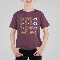 Funny 67 Kwanzaa Math T Shirt For Kid Six Seven Meme Kinara Candles African American Christmas - Wonder Print Shop