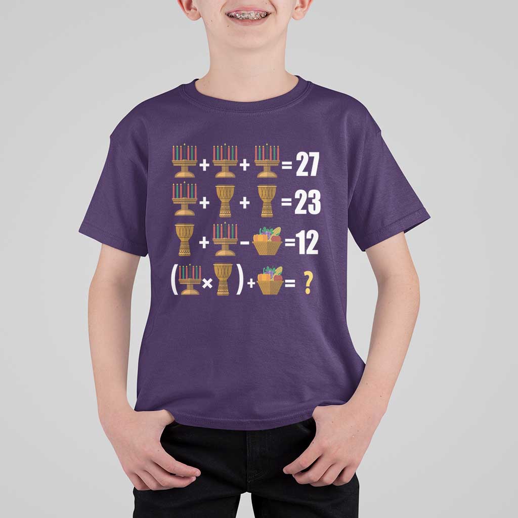 Funny 67 Kwanzaa Math T Shirt For Kid Six Seven Meme Kinara Candles African American Christmas - Wonder Print Shop