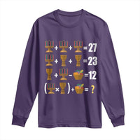 Funny 67 Kwanzaa Math Long Sleeve Shirt Six Seven Meme Kinara Candles African American Christmas - Wonder Print Shop