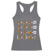 Funny 67 Kwanzaa Math Racerback Tank Top Six Seven Meme Kinara Candles African American Christmas - Wonder Print Shop