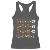 Funny 67 Kwanzaa Math Racerback Tank Top Six Seven Meme Kinara Candles African American Christmas - Wonder Print Shop