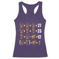 Funny 67 Kwanzaa Math Racerback Tank Top Six Seven Meme Kinara Candles African American Christmas - Wonder Print Shop