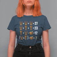 Funny 67 Kwanzaa Math T Shirt For Women Six Seven Meme Kinara Candles African American Christmas - Wonder Print Shop