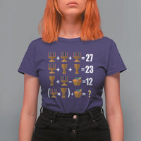 Funny 67 Kwanzaa Math T Shirt For Women Six Seven Meme Kinara Candles African American Christmas - Wonder Print Shop