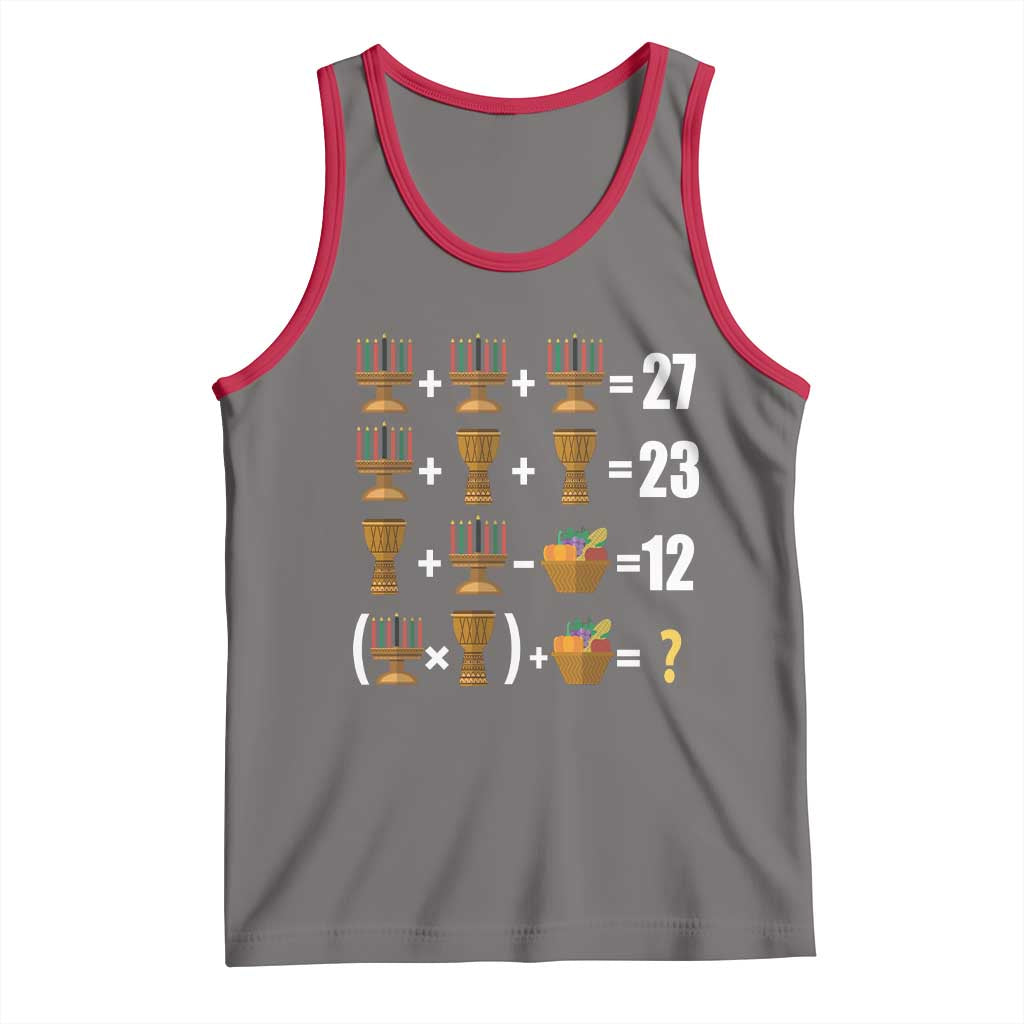 Funny 67 Kwanzaa Math Tank Top Six Seven Meme Kinara Candles African American Christmas - Wonder Print Shop